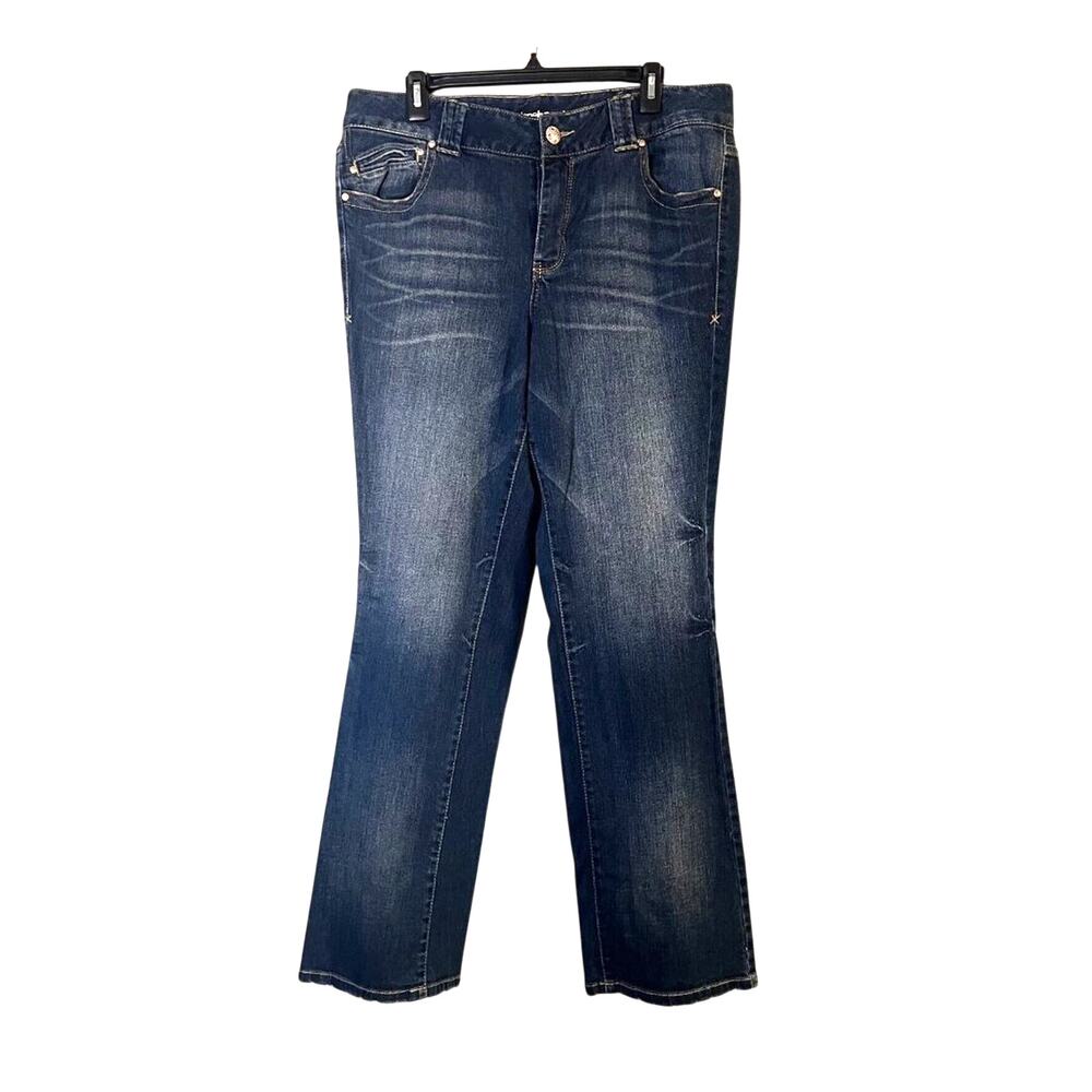 Lane Bryant Distintly Boot 18 Average Womens Jeans Dark Wash Feminine Slimming